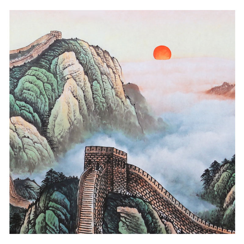 范智新《万里雄风》2.4米精品 带画家合影