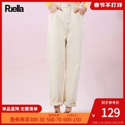 Puella La Chapelle's 2022 spring new high-waisted fashionable loose casual straight jeans