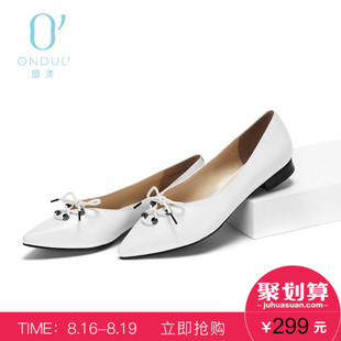 通勤鞋celine ONDUL 圓漾單鞋通勤尖頭交叉系帶低跟平底吉利鞋女單鞋 celine