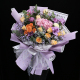教师节混搭粉玫瑰花束店上海杭州北京同城鲜花速递生日配送花上门