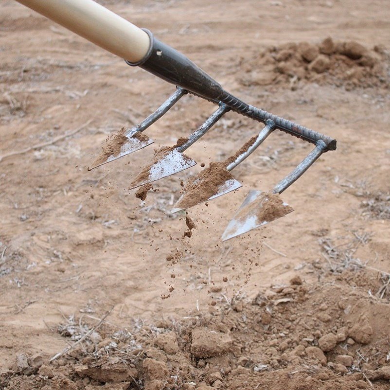 农用加厚锄头耙子锄草耙齿开荒神器松土翻地全钢户外园林园艺工具