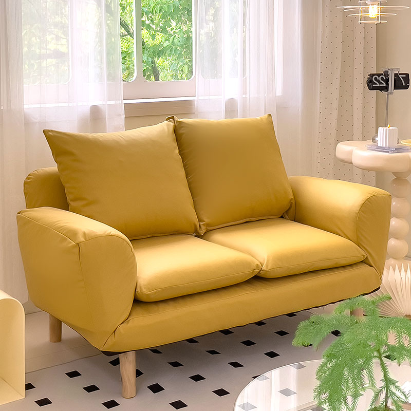 日式现代简约小户型布艺沙发客厅卧室奶油风双人休闲沙发可躺可睡