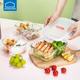 乐扣乐扣玻璃保鲜盒圆形微波炉带饭饭盒 带分隔餐盒保鲜碗便当盒