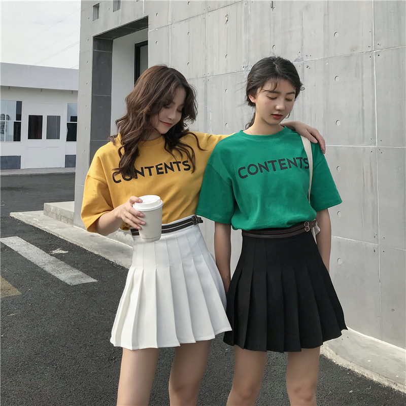 半身裙女夏季新款韩版百搭学生百褶裙高腰修身A字裙有里衬短裙潮在类目 女装/女士精品, 半身裙中 - 来自Buy2taobao.com提供专业的淘宝代购服务