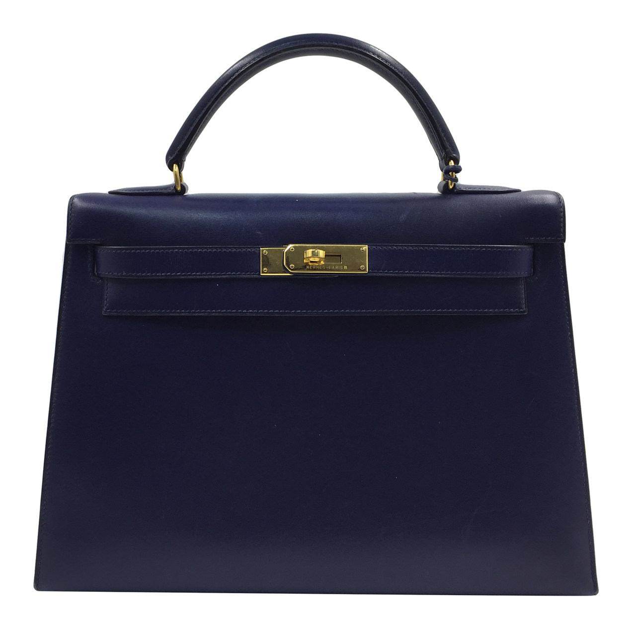 [9.5新]爱马仕hermes女深蓝色kelly32单肩包