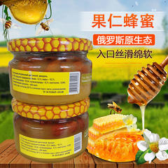 俄罗斯进口小金蜂 天然原装 果仁蜂蜜 三种口味 250g/瓶