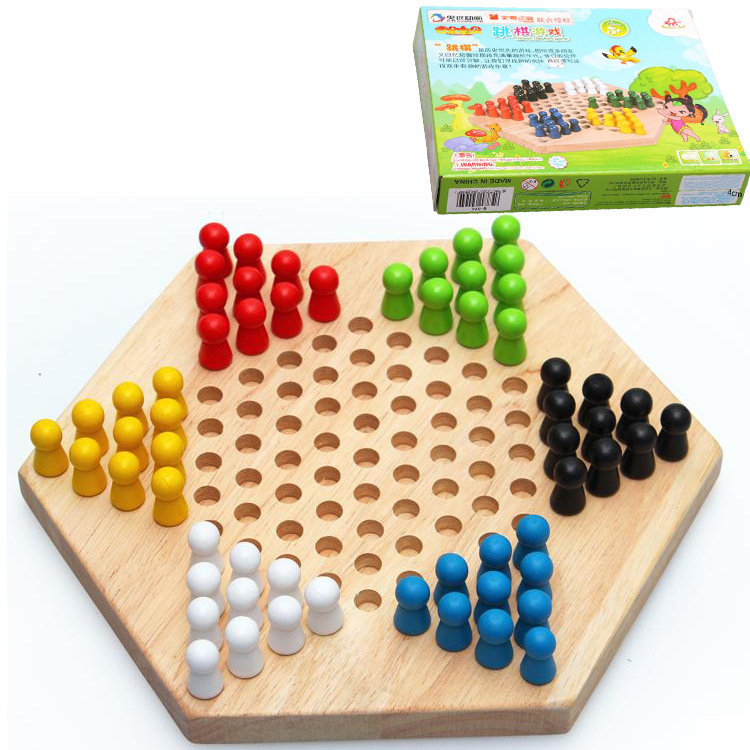 木制六角跳棋ins抖音生日礼物儿童益智成人智力拼棋婴幼教育玩具|ruв категории игрушка/коляска/головоломка/блоки/модель, Другие игрушки - от Buy2taobao.com для оказания профессиональной услуги покупки агента Taobao