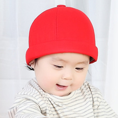 冬季宝宝帽子0-3-6-12个月纯棉渔夫帽婴儿春秋皇族盆帽小孩地主帽