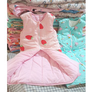 Baby children's vest sleeping bag spring and autumn female boys and girls big children's quilted nightgown baby pajamas anti-kick by vest type