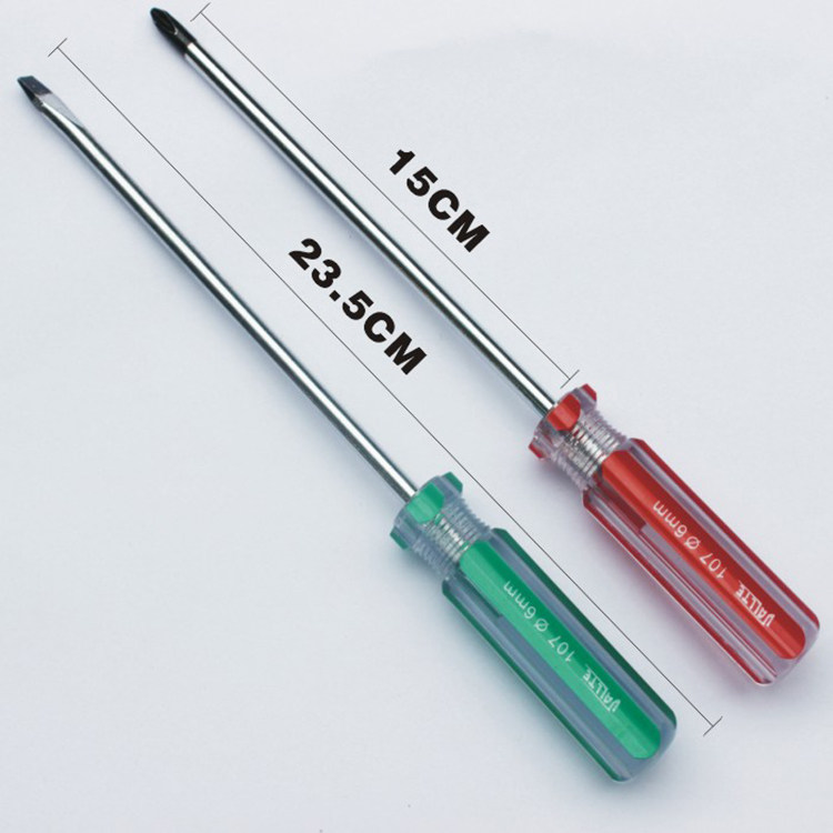 添华达螺丝刀 彩条柄  透明水晶柄 十字 一字 梅花平口起子家用