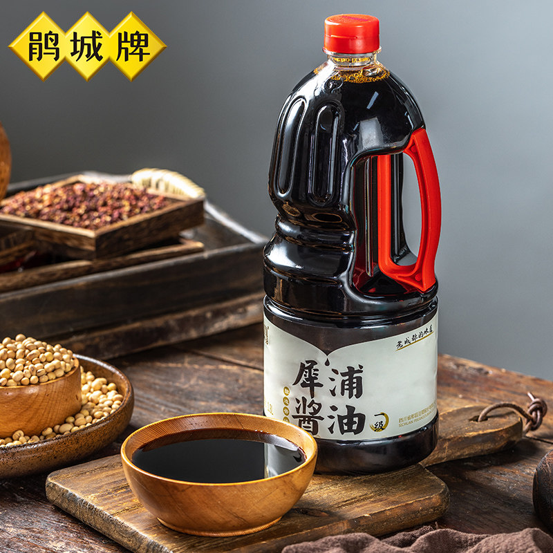 鹃城牌 犀浦酱油一级酿造1.8l家用厨房 炒菜提鲜 烹饪调料调味品