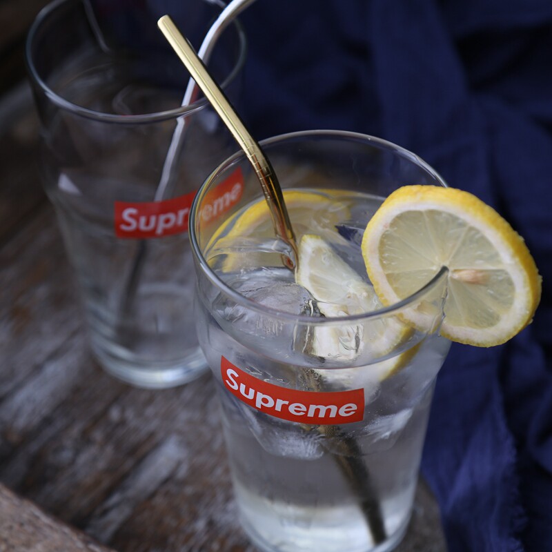 特价supreme潮牌水杯玻璃杯