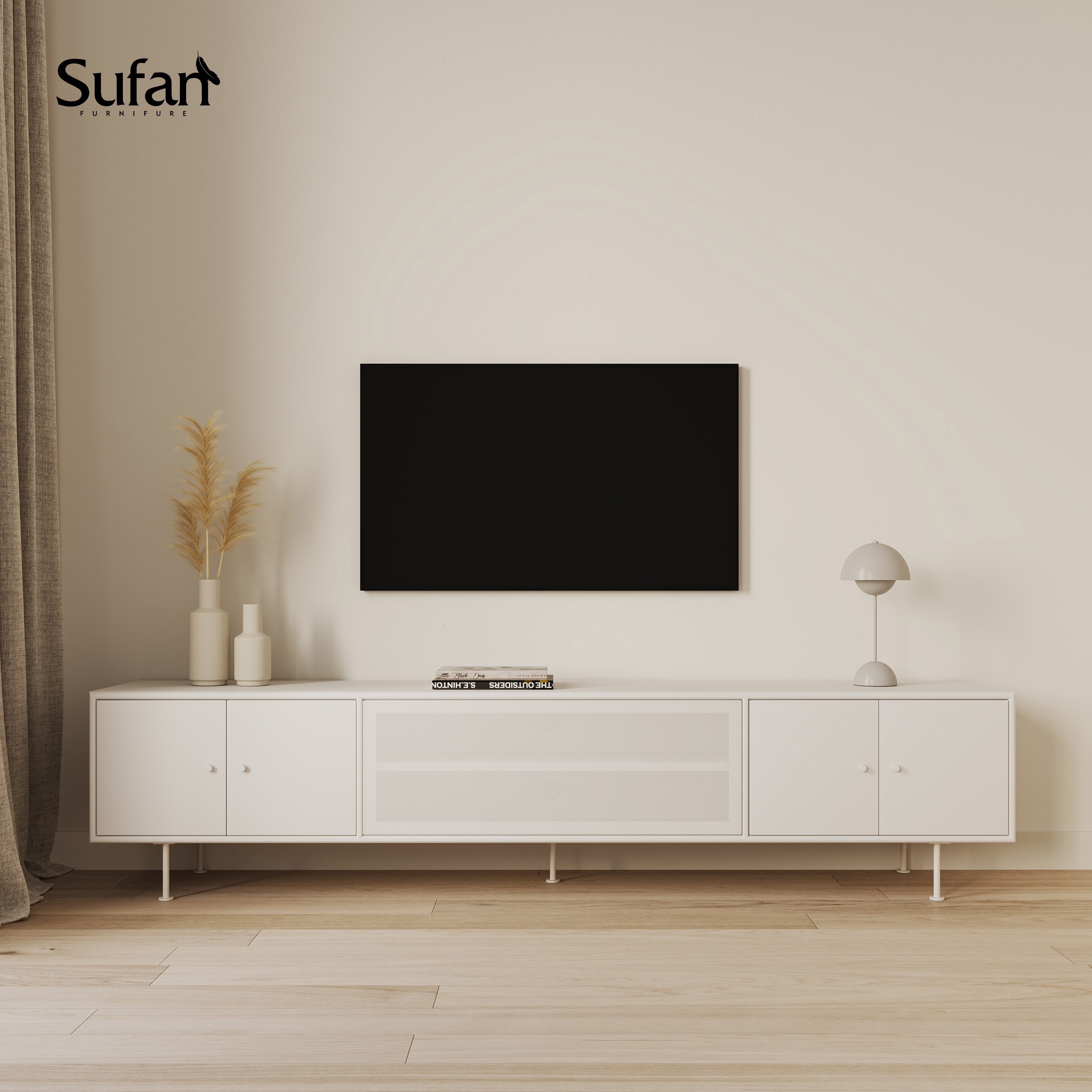 舒梵北欧风电视柜设计师客厅电视柜ins风烤漆柜客厅收纳柜民宿柜