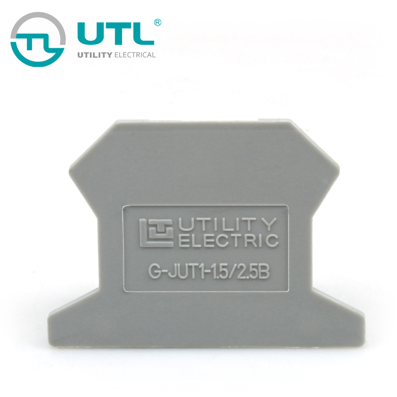 UTL尤提乐G-JUT1-1.5/2.5B经济型导轨端子挡板隔片灰色盖板正品