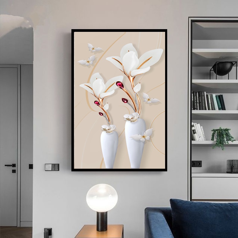 入门玄关装饰画招财风水挂画过道走廊画简约现代壁画简欧进门墙画