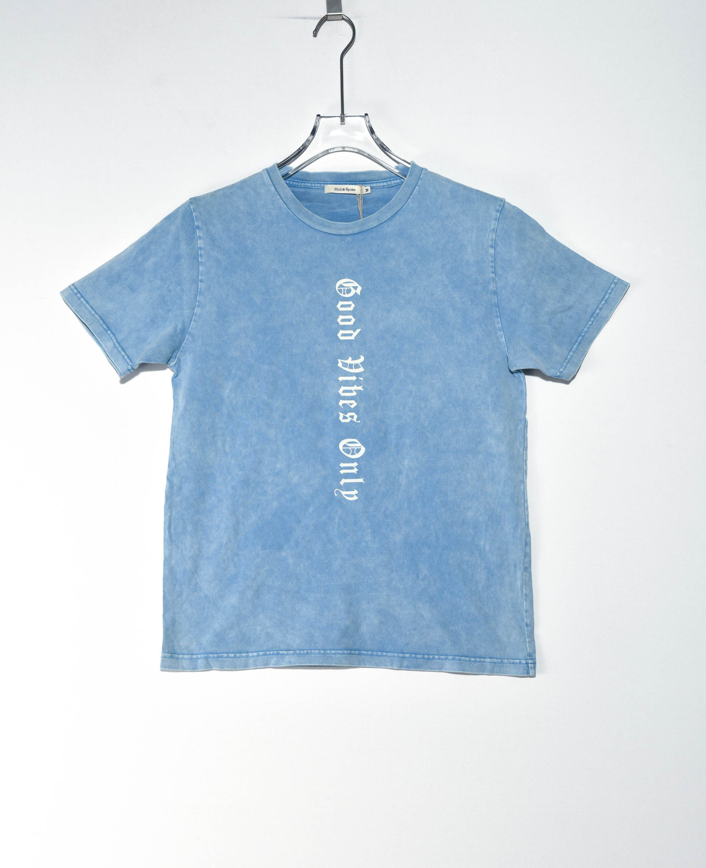 日单hub spoke短袖做旧t恤潮流高街纯棉扎染原宿日潮