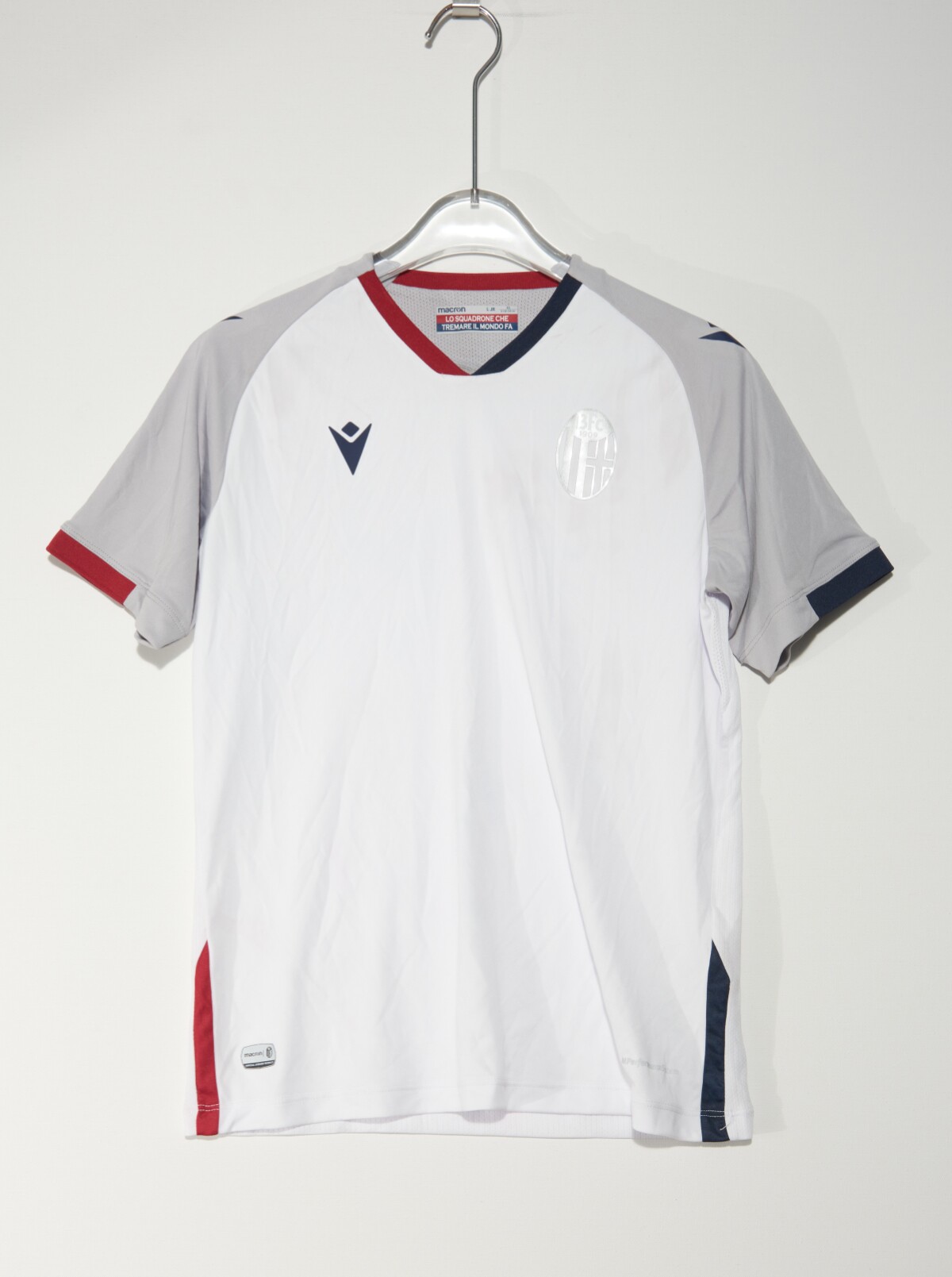 macron莫德纳足球俱乐部意甲小众球衣足球衣短袖速干白色小码儿童