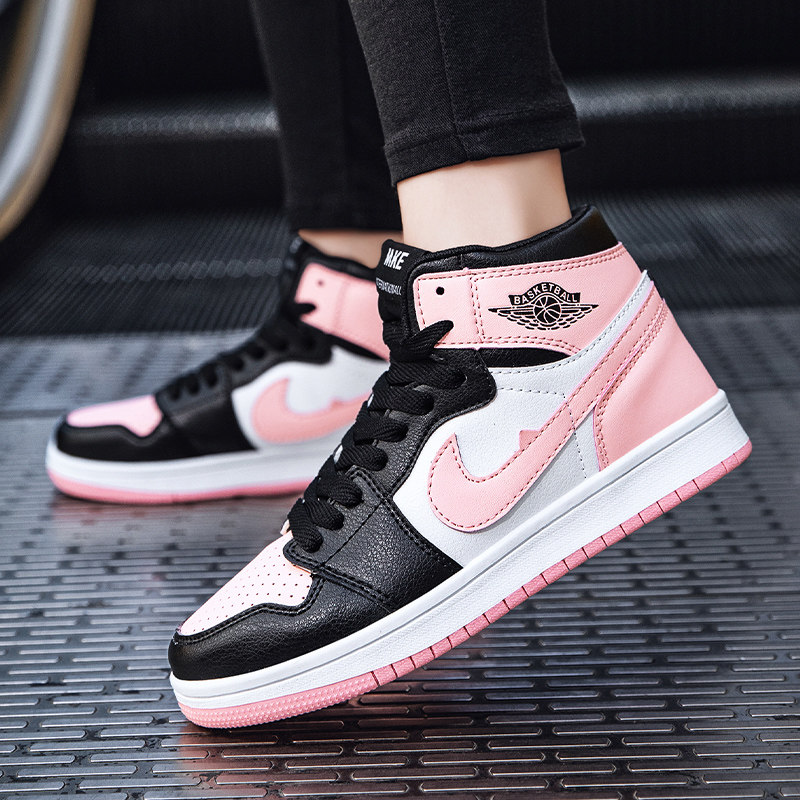 回力aj女鞋春秋红色高帮联名空军一号运动鞋女小众ins潮2021新款