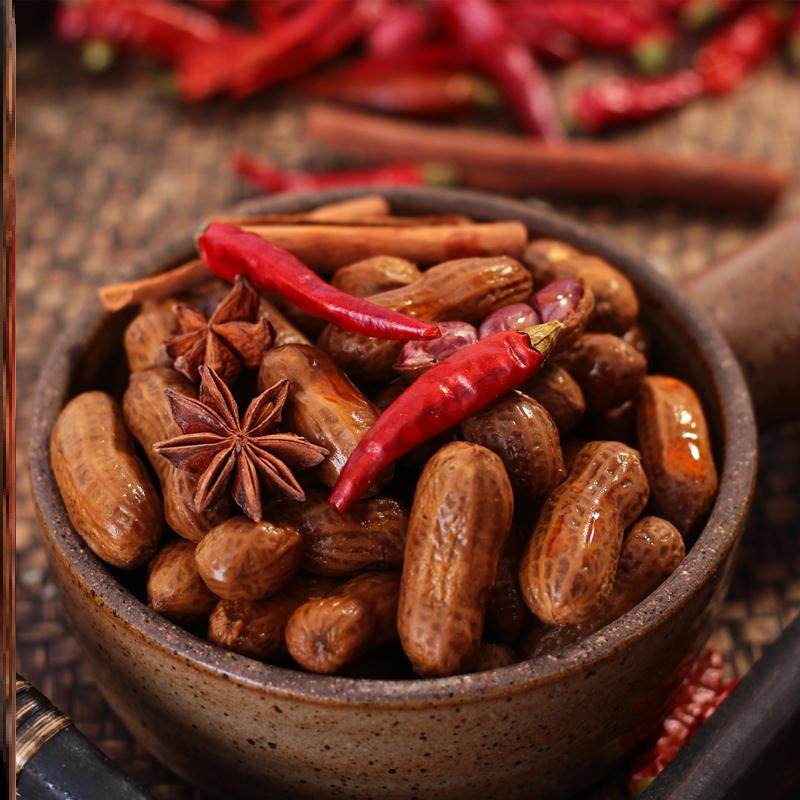 五香水煮花生黑鸭味卤花生带壳湿花生保鲜下酒菜花生米烧烤小零食