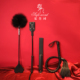 黑色sp羽毛双头拍铆钉马鞭情侣快乐拍子小圈实践工具升温玩具鞭子