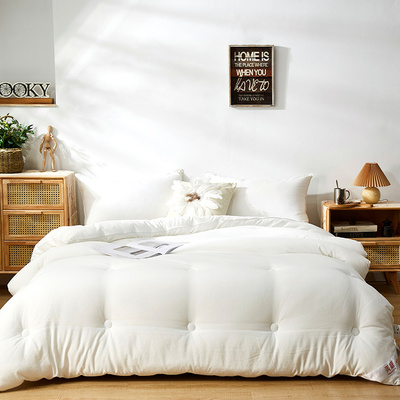 美庭家纺羽绒棉全棉被芯秋冬暖绒双人保暖抗菌专柜正品四季被芯