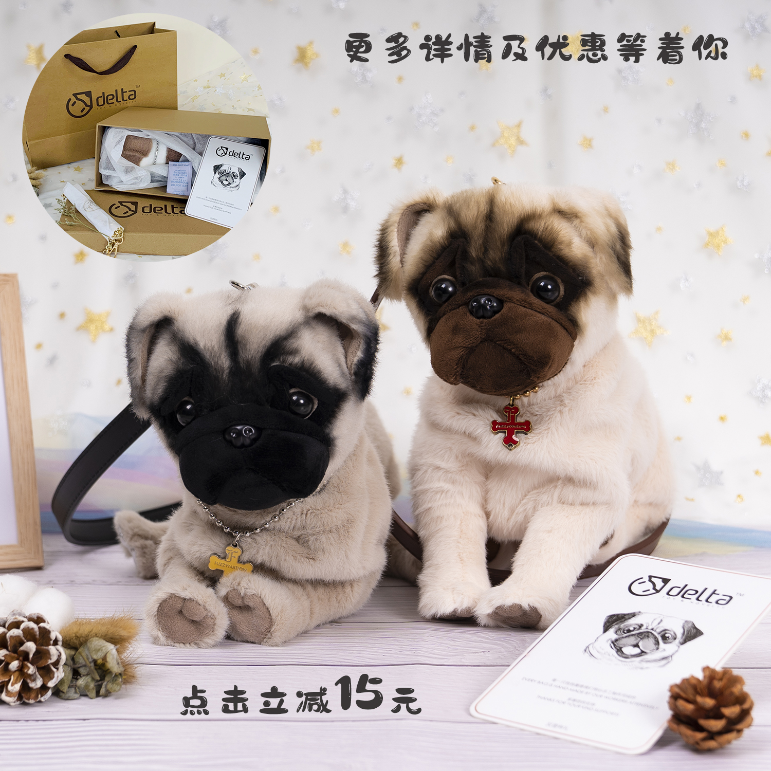 原创巴哥犬沙皮犬精品出街狗包手袋仿真毛绒宠物包单肩包斜挎包