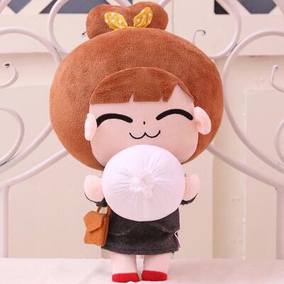 正版特价吃货萌小q公仔包子娃娃可爱毛绒qq表情女孩玩具七夕礼物_不