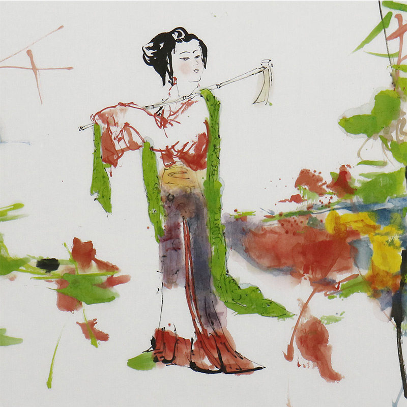 卢金德《寻芳春华》海派著名画家 中美协会员