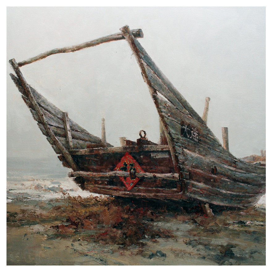 潘为民《年--船》 原创油画作品 北京油画学会