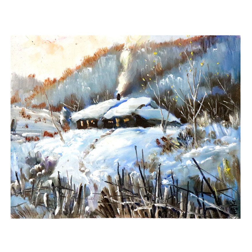 徐立军 《炊烟升起的地方》 原创油画作品 - 拍卖