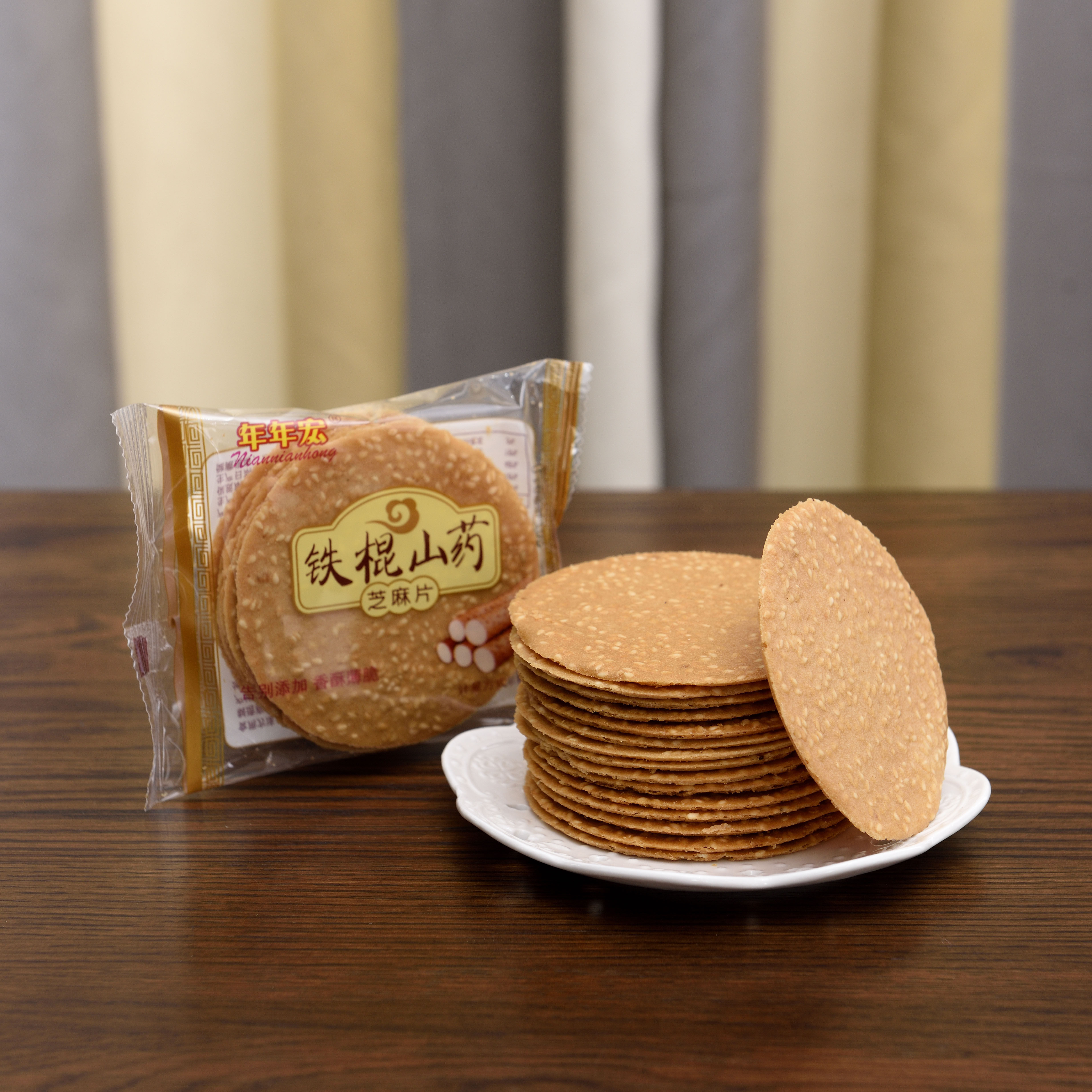 铁棍山药芝麻瓦片1000克芝麻煎饼整箱薄脆饼干休闲网红办公室零食
