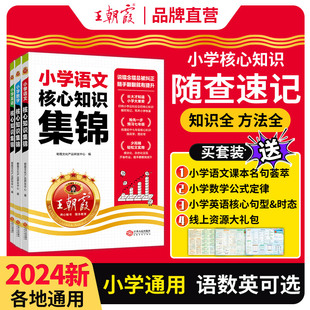 【王朝霞旗舰店】小学核心知识集锦语文数学英语知识大盘点一二三四五六年级基础手册小升初衔接暑假练习小学知识点汇总复习工具书