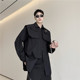 高级结构层次衬衫男秋季小众潮牌工装韩版长袖披肩设计感夹克外套