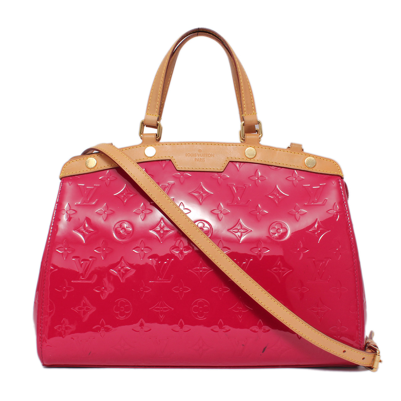 [9.0新]路易威登lv女士漆皮brea手提斜挎包