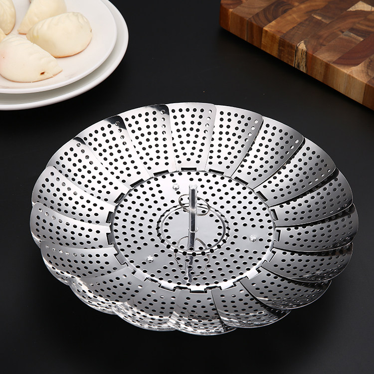 家用不锈钢折叠蒸架盘小笼包蒸笼蒸屉笼蒸盘蒸菜饭蒸馒头垫