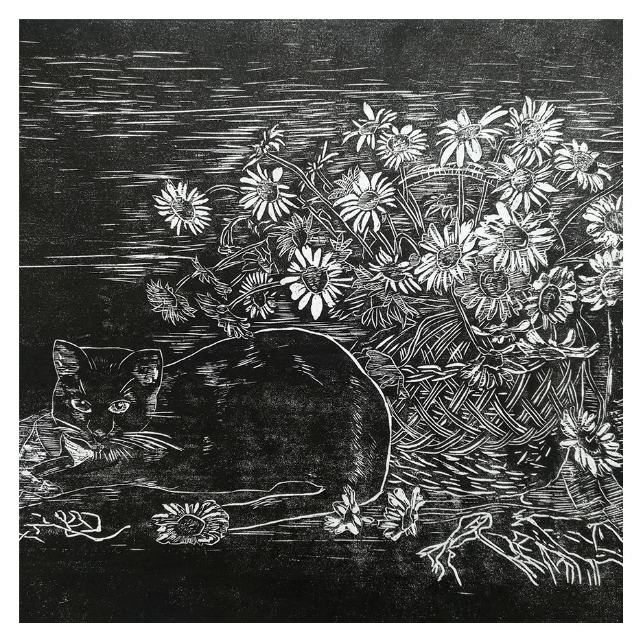 【版画】庄晓林《静物花卉01》 6/50