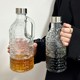 2斤牛奶瓶打奶玻璃壶把手玻璃密封盖泡酒便携式散酒壶带不锈钢盖
