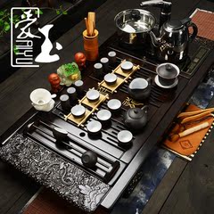 爱玉  整套紫砂功夫茶具套装特价茶台实木茶盘四合一茶道茶海包邮