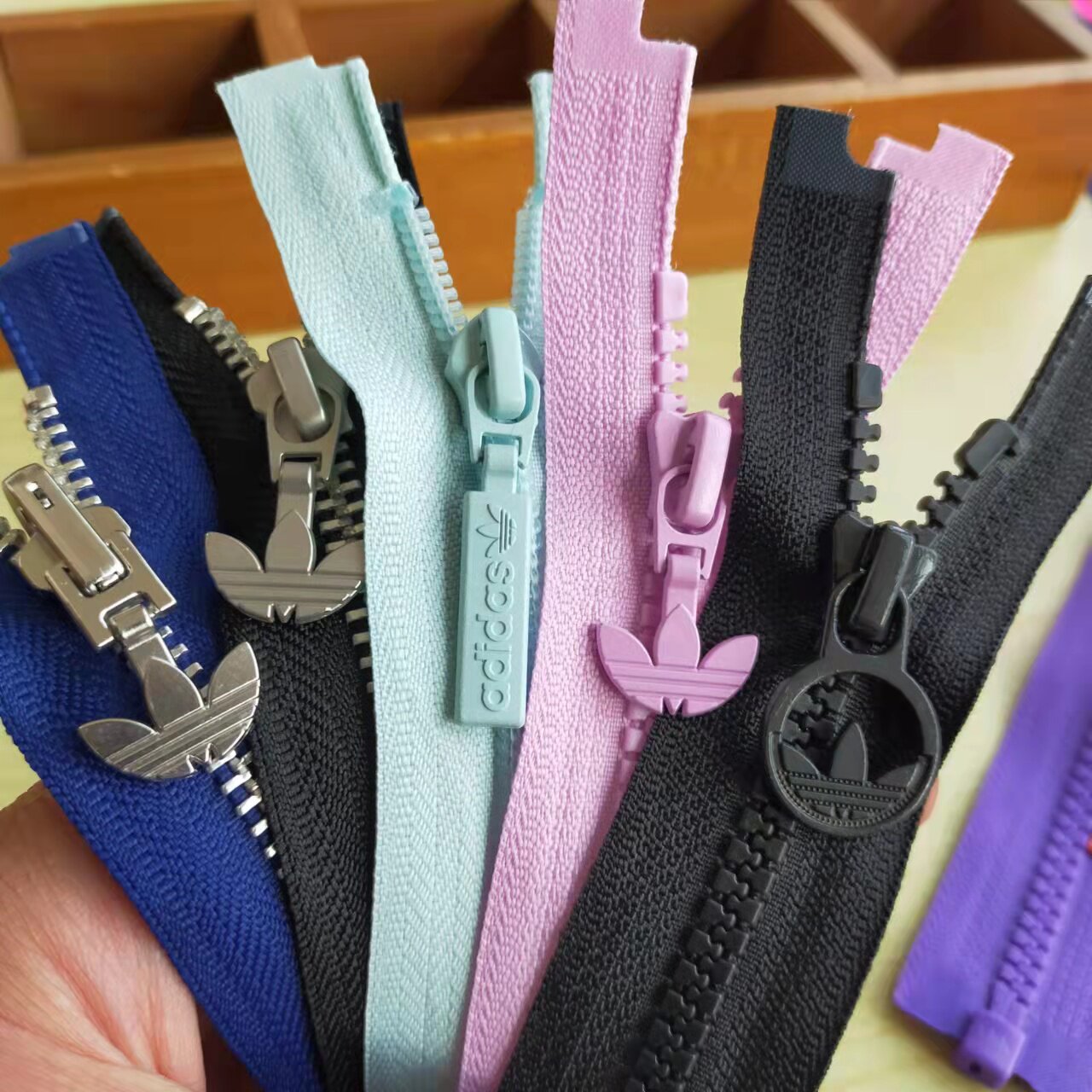 阿迪拉链 ykk5号尼龙树脂 开尾儿童外套棉服羽绒服拉锁满29包邮