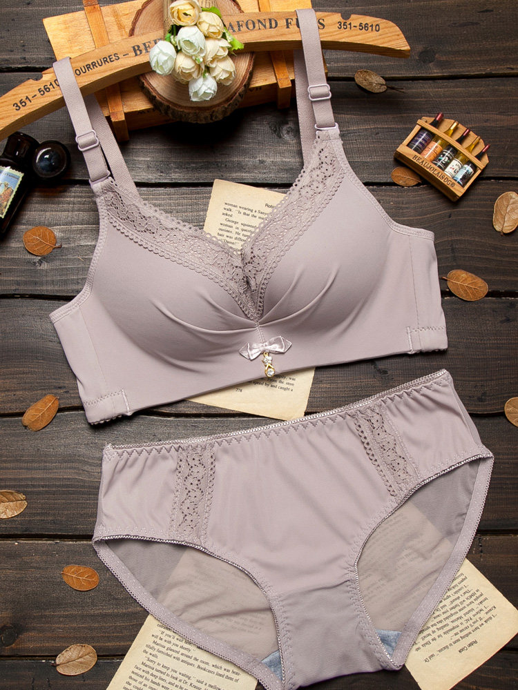 婷美古今内衣女聚拢上托性感收副乳调整型中薄款小胸罩秋冬套装文