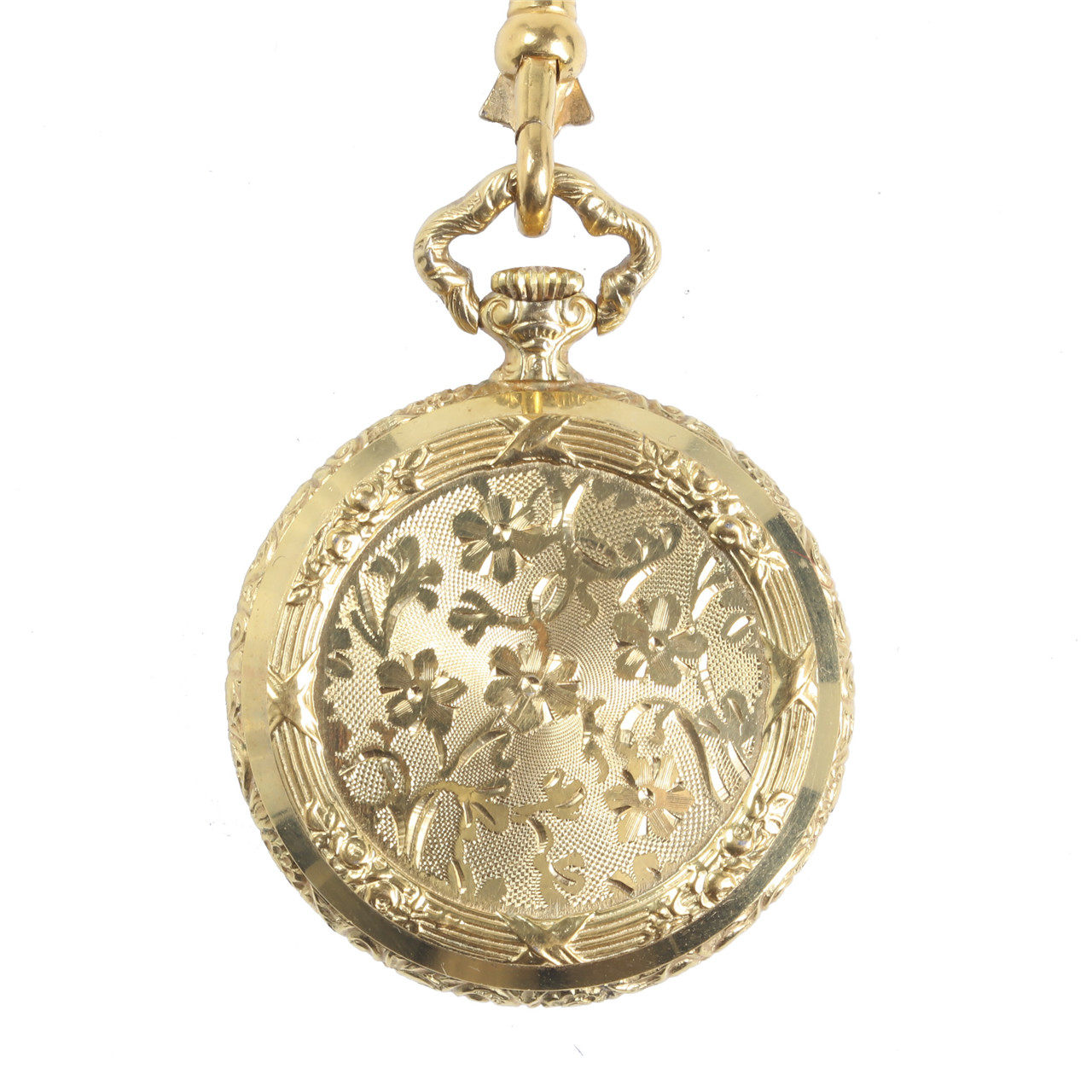 [9.0新]宝齐莱中性包金手动机械怀表