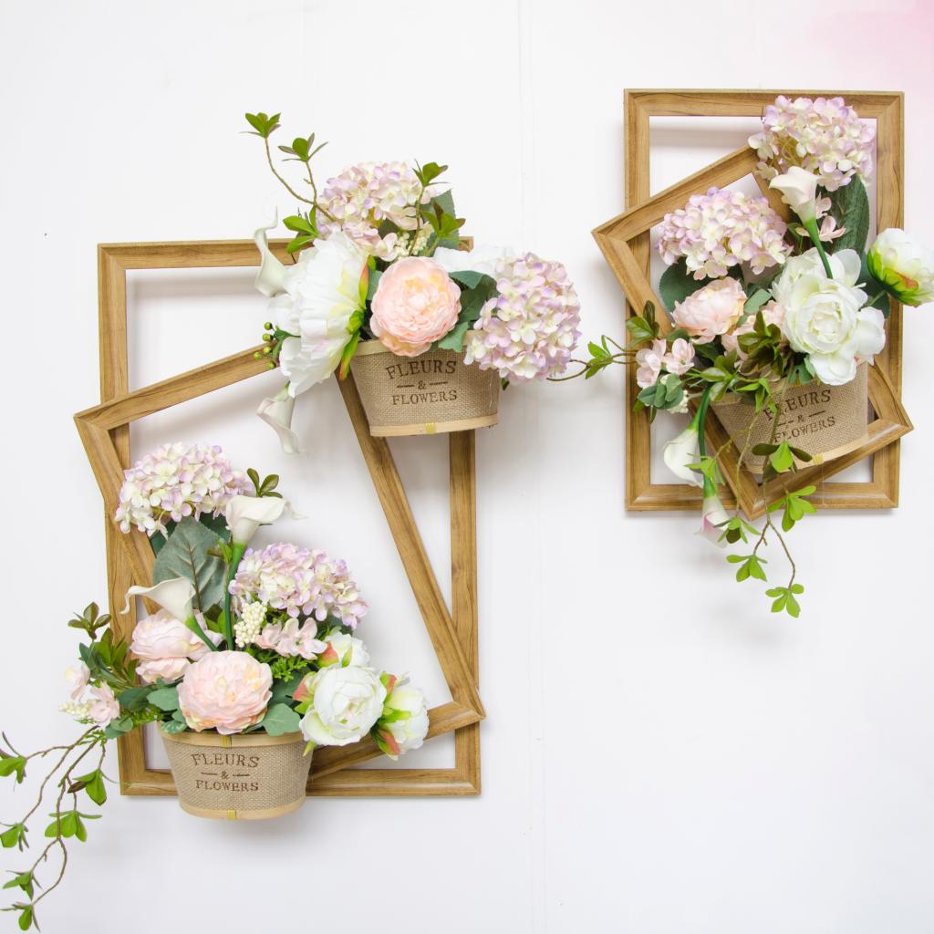 创意仿真花相框假花立体插花花艺画框家居客厅墙面装饰壁挂花摆设