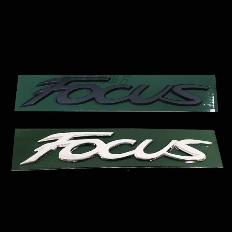 适用新款福克斯字母车标focus英文 福克斯后备尾黑色字母车标志贴