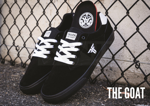 2021代理正品美国fallen goat常青款经典黑白色翻毛皮滑板鞋朋克