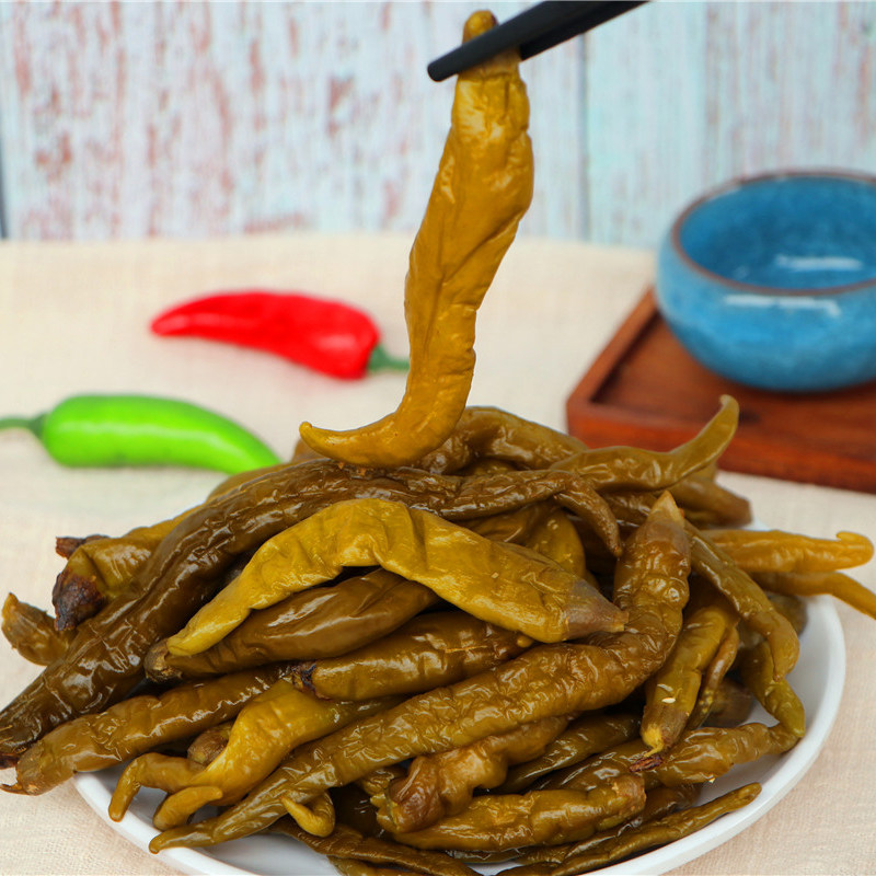 湖南新化特产农家纯手工腌制白辣椒老坛酸白辣椒酸白辣子泡椒