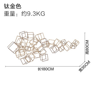 创意金属壁饰不锈钢墙面装饰品现代简约酒店会所客厅镀银墙上挂件