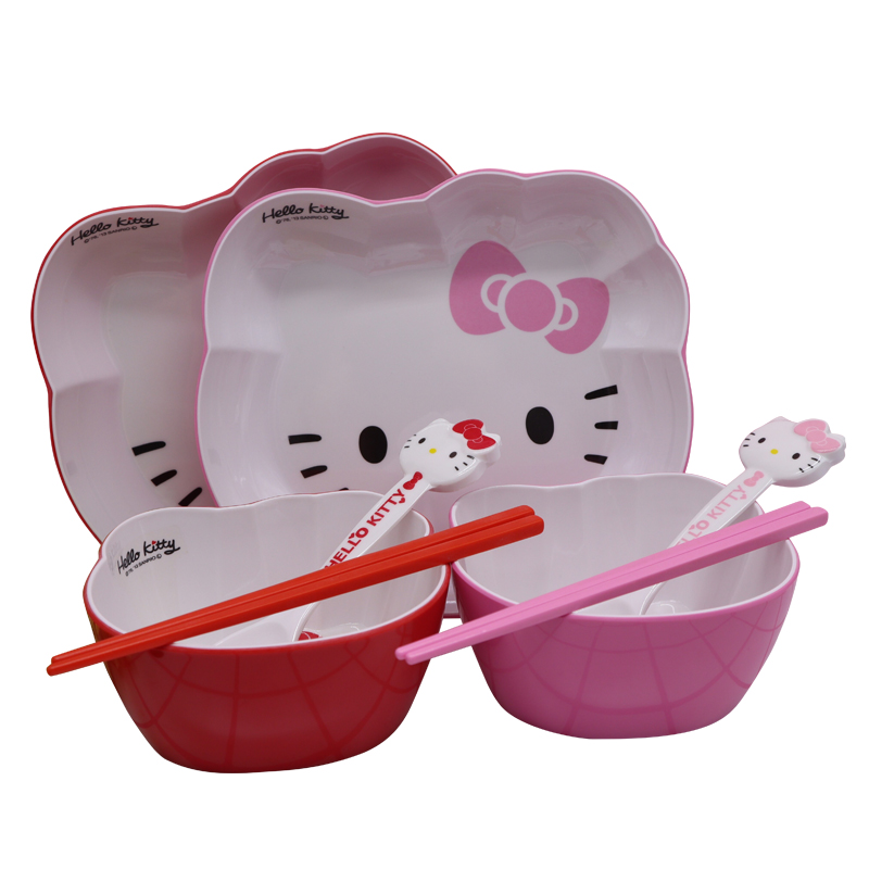 凯蒂猫kitty密胺盘子猫头餐具可爱儿童宝宝米饭碗汤碗加厚沙拉碗|ruв категории посуда, посуда, чаша - от Buy2taobao.com для оказания профессиональной услуги покупки агента Taobao