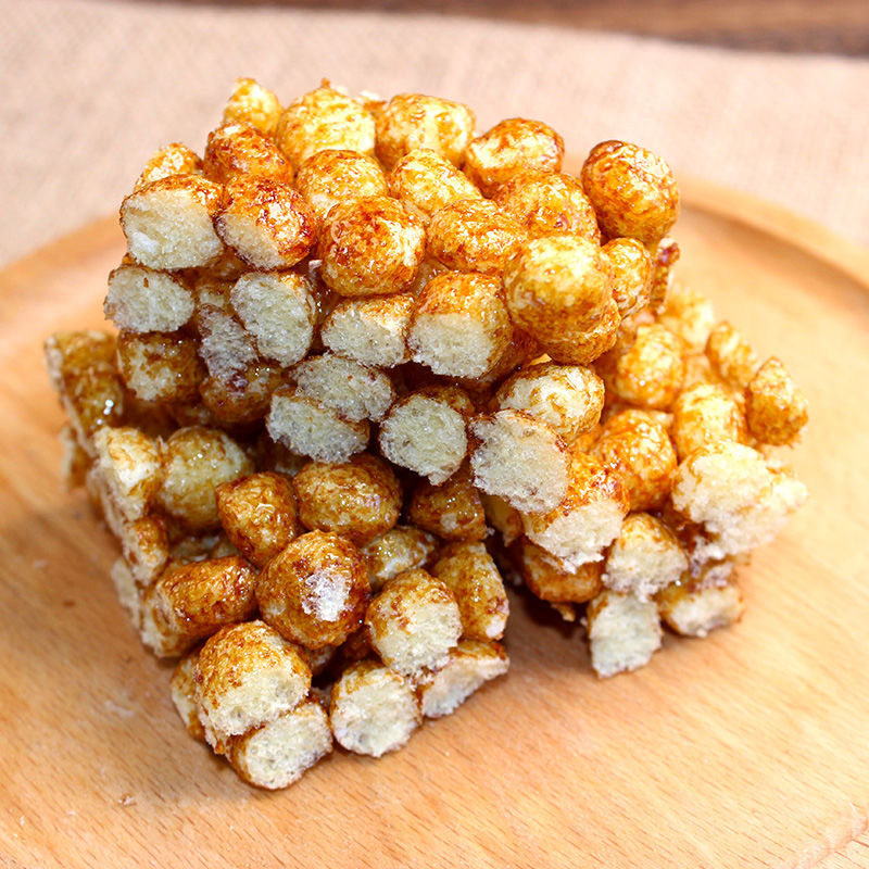 传统大米花糖老式焦米花糖麦芽糖休闲甜品玉米花大米花