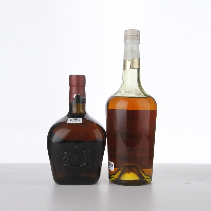 66. 约90年代 日本老威士忌/白兰地 约700ml*2 40度