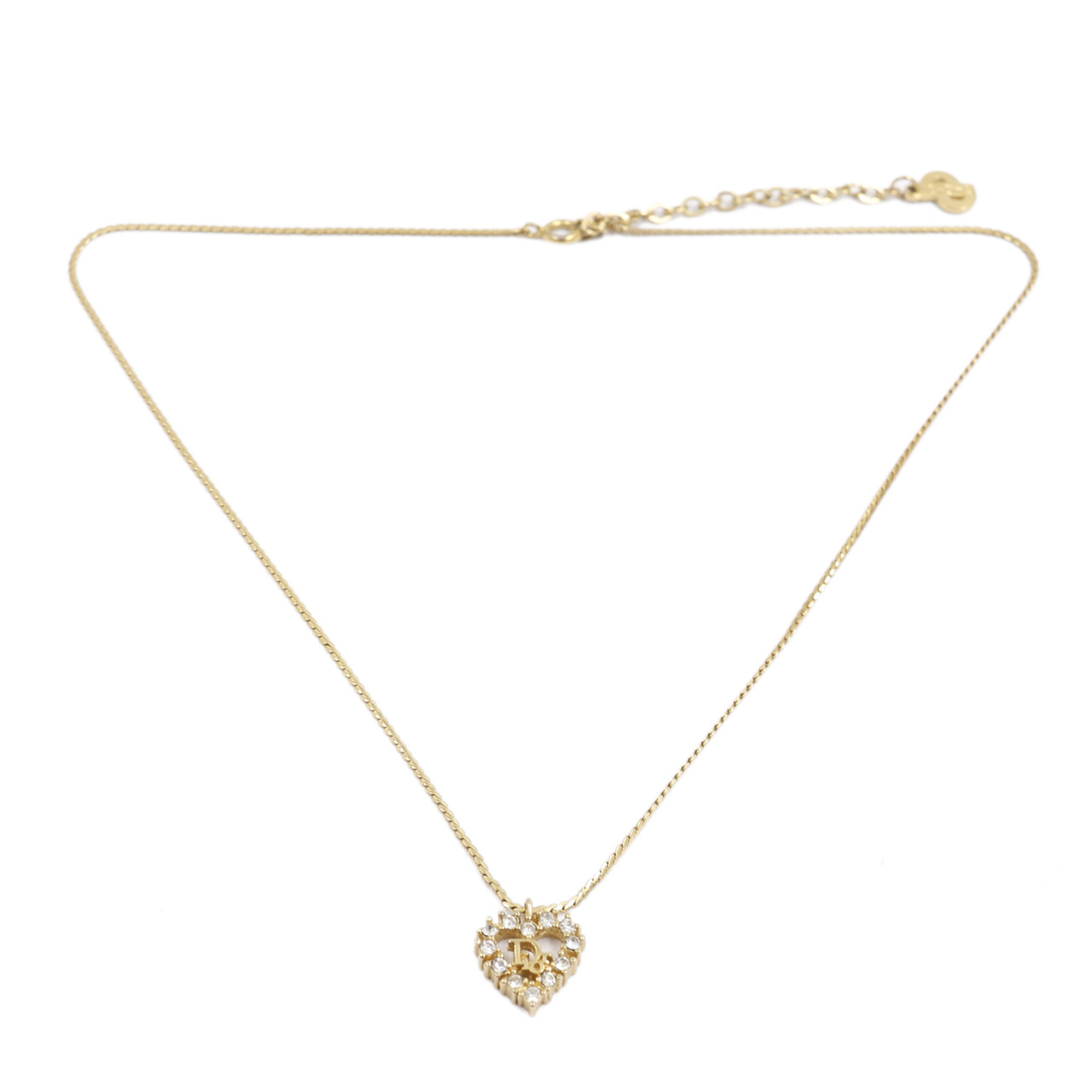 [9.0新]迪奥dior女士项链合金镶水钻心形吊坠